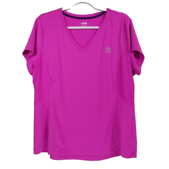 hot pink fila shirt